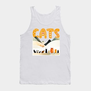 "CATS" - Rising Above A Row Of Cats Tank Top